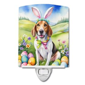 NEW English Foxhound Easter Egg Hunt Ceramic Night Light Compact, UL-Certified, Ideal for Bedroom, Bathroom, Nursery, Hallway, Kitchen, 6x4x3