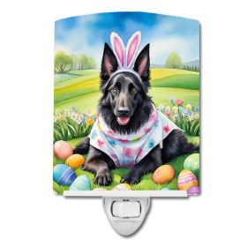 NEW Belgian Sheepdog Easter Egg Hunt Ceramic Night Light Compact, UL-Certified, Ideal for Bedroom, Bathroom, Nursery, Hallway, Kitchen, 6x4x3