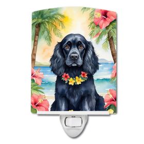 NEW Cocker Spaniel Luau Ceramic Night Light Compact, UL-Certified, Ideal for Bedroom, Bathroom, Nursery, Hallway, Kitchen, 6x4x3, Multicolor