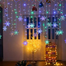 1pc; LED Star Curtain Lamp; USB Plug 11.5ft Festival Lights; Valentine's Day Decorative; Indoor; Outdoor; Wedding Party; Window Bedroom New Year (Color: Color, size: 110V Plug-in LED 4 Meters And 19 Sags)