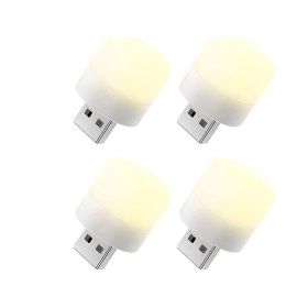 4Pcs USB Night Light; Energy-Saving Light; USB Light Bulb; Compact LED Bulb; Portable Lighting; Ambient Lighting; Decorative Lamp; Mini USB Light (Color: Yellow Light 4 Packs)