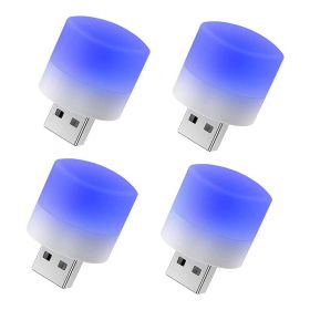 4Pcs USB Night Light; Energy-Saving Light; USB Light Bulb; Compact LED Bulb; Portable Lighting; Ambient Lighting; Decorative Lamp; Mini USB Light (Color: Blu-ray 4 Pack)