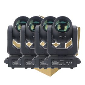 4Pcs/lot LED Moving Head Light 200W Beam+Spot+18 Rotating Prisms+Rainbow Effect Dj Dmx Stage Light Effect Light Disco Dj Bar (Color: 4PCS Carton, Plug Type: US PLUG)