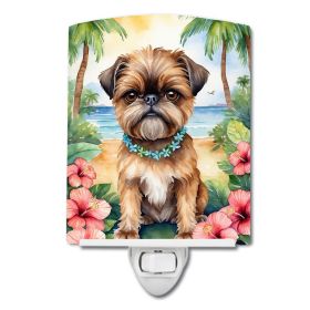 NEW Brussels Griffon Luau Ceramic Night Light Compact, UL-Certified, Ideal for Bedroom, Bathroom, Nursery, Hallway, Kitchen, 6x4x3, Multicolor (Default: Default)