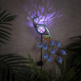Yard Decorations Outdoor For Garden Decor,Peacock Solar Outdoor Lights (Option: 1pc)