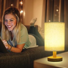 Warm White Bedside Lamp USB Plug Modern Bedroom Lamp (Option: Warm White)